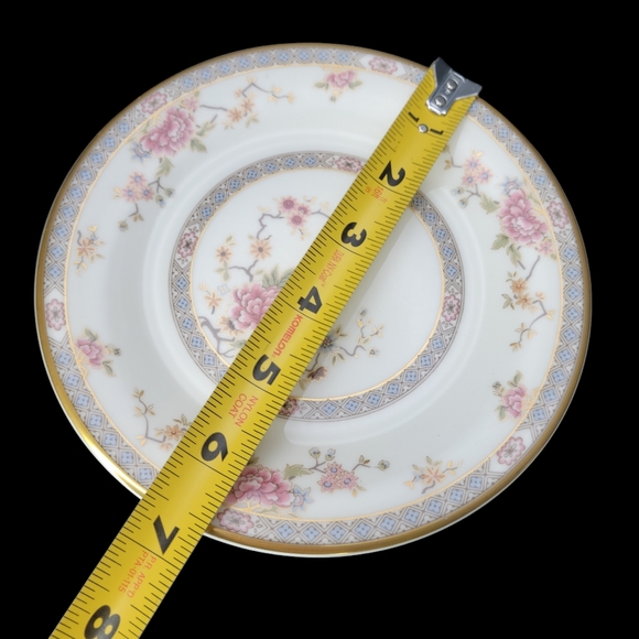 4 Vintage Royal Doulton Canton Bread & Butter Plate 6 5/8" Pink & Blue Floral - Picture 6 of 8